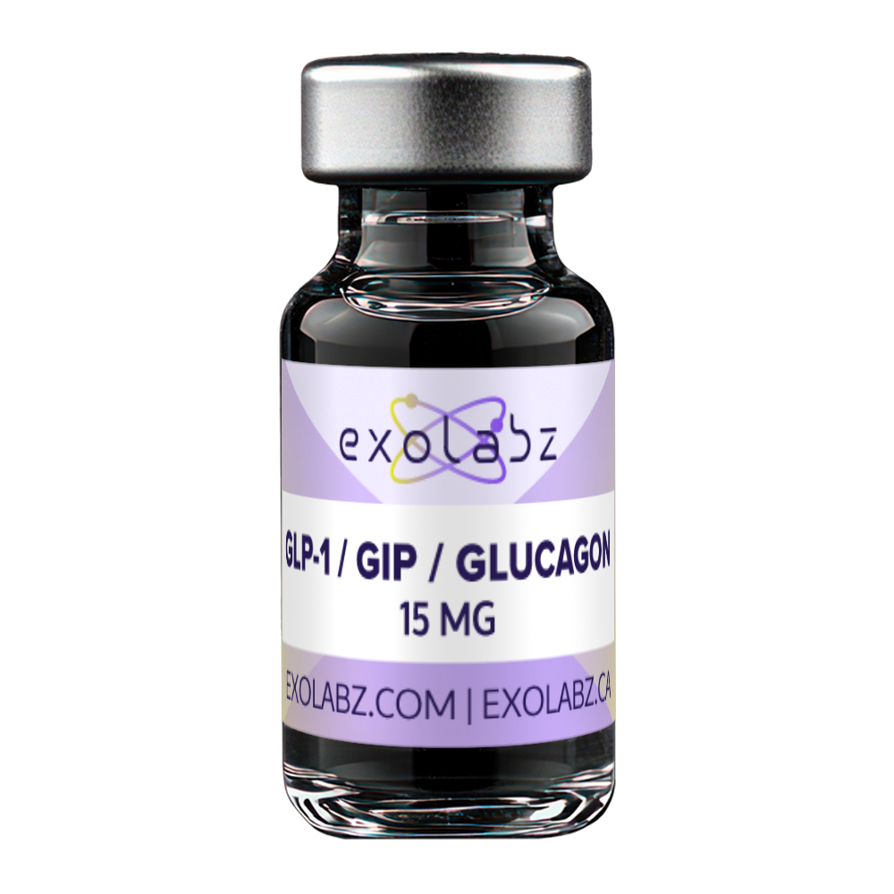 GLP-1/GIP/GLUCAGON 15mg | Triple-Receptor Metabolic Research Peptide ExoLabz Canada GLP-1/GIP/GLUCAGON 15mg | Triple-Receptor Metabolic Research Peptide ExoLabz Canada