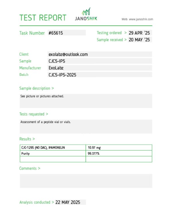 CJC-1295 (NO DAC) & IPAMORELIN BLEND 10mg (PRE-ORDER) - Image 2