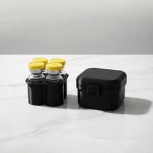3D-Printed 4-Vial Storage Container – Multi-Vial Protective Peptide Case